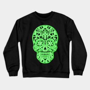 Green Neon Calavera Crewneck Sweatshirt